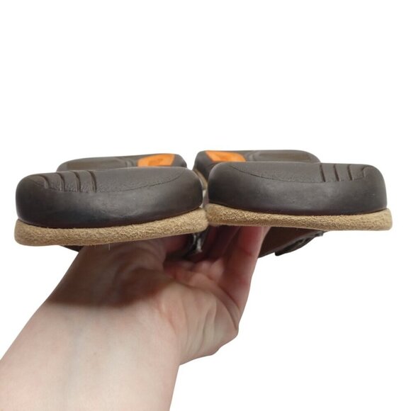 Dr. Andrew Weil Spirit Leather Snakeskin Sandals Orthotic Flip Flops Womens 8 - Picture 2 of 12